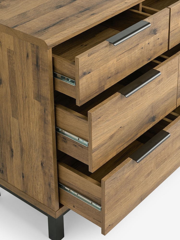 Dark Bronx Oak Effect 12 Drawer Chest of Drawers - Image 6 of 6 Dark Bronx Oak Effect 12 Drawer Chest of Drawers - Image 6 of 6