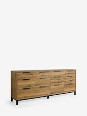 Dark Bronx Oak Effect 12 Drawer Chest of Drawers - Image 7 of 10