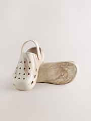 Neutral Marble Standard Fit (F) Comfort Clogs - Image 4 of 6
