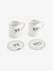 Est in 2026 Gospod in gospa poročna skodelica in podstavek za kozarec komplet - Slika 3 iz 4