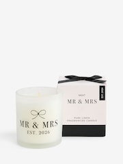 Black/White Est in 2026 Mr and Mrs Boxed Wedding Candle - Image 3 of 3