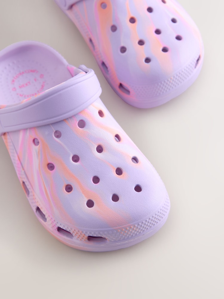 Lilac Purple Marble Standard Fit (F) Comfort Clogs - Image 5 of 5 Lilac Purple Marble Standard Fit (F) Comfort Clogs - Image 5 of 5