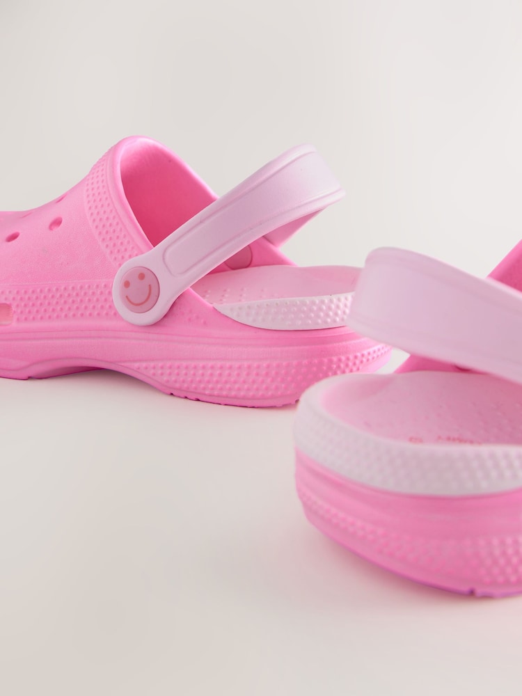 Pink Standard Fit (F) Comfort Clogs - Image 2 of 5 Pink Standard Fit (F) Comfort Clogs - Image 2 of 5