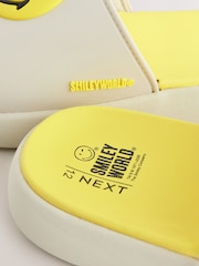 Bone White Smiley World Beach Sliders - Image 5 of 5