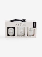 Monochrome Est in 2026 Mr and Mrs Set of 3 Wedding Candle - Image 3 of 3