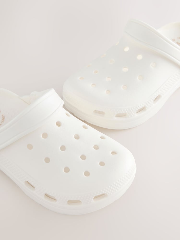 White Standard Fit (F) Comfort Clogs - Image 5 of 5 White Standard Fit (F) Comfort Clogs - Image 5 of 5