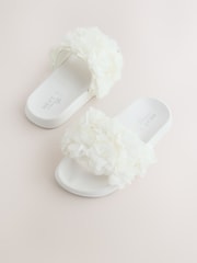 White Corsage Sliders - Image 1 of 5