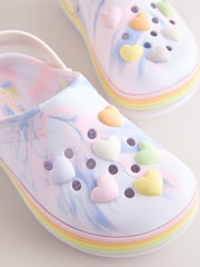 Pink/Purple Heart Light up Clogs - Image 3 of 6