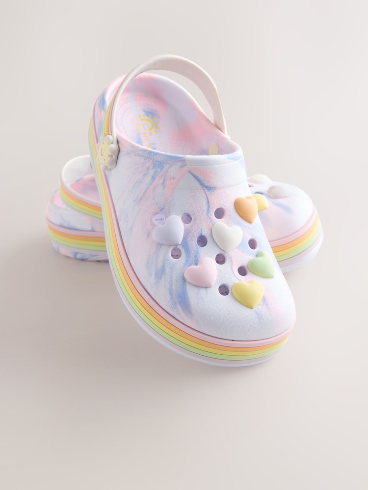 Pink/Purple Heart Light up Clogs - Image 6 of 6
