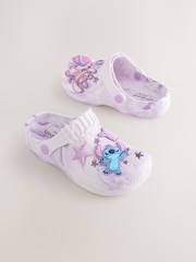 Lilac Purple Marble Lilo & Stitch Clogs - Image 1 of 4