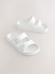 White Buckle Sliders - Image 1 of 5
