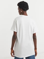 JD Williams White Embellished Bow Print T-Shirt - Image 2 of 4