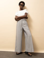Ro&Zo Grey Petite Stripe Trousers - Image 1 of 4