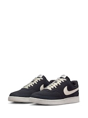 Nike Black Court Vision Low Fat Laced Trainers - Image 3 of 9