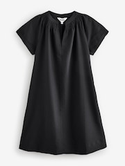 Ro&Zo Black Gathered Neck Short Dress - Image 1 of 1