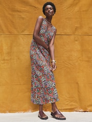 Ro&Zo Red Ditsy V-Neck Midi Dress - Image 1 of 1