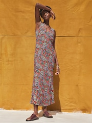 Ro&Zo Red Ditsy V-Neck Midi Dress - Image 4 of 5