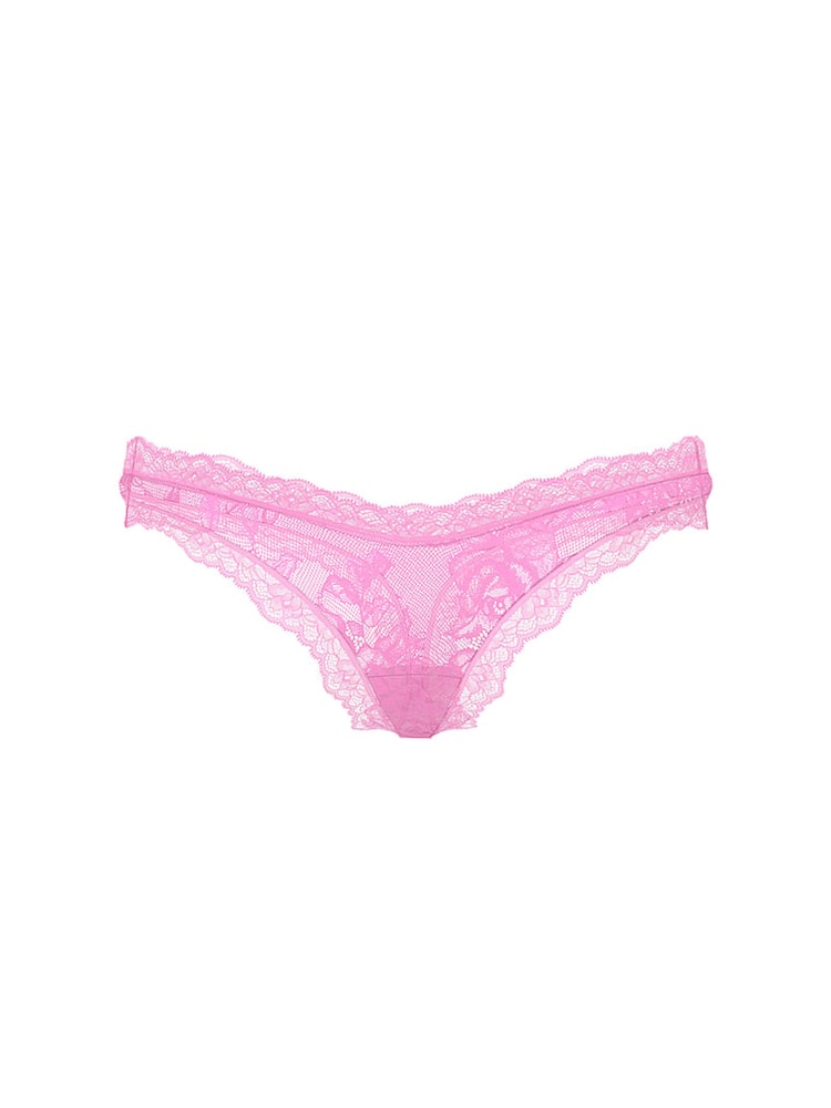 Victoria's Secret Playful Rose Pink Thong Rose Lace Knickers - Image 3 of 3 Victoria's Secret Playful Rose Pink Thong Rose Lace Knickers - Image 3 of 3