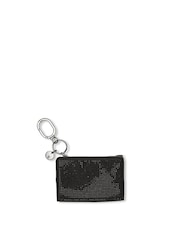 Victoria's Secret Black Rhinestone Foldable Keyring Card Holder - Image 1 of 3