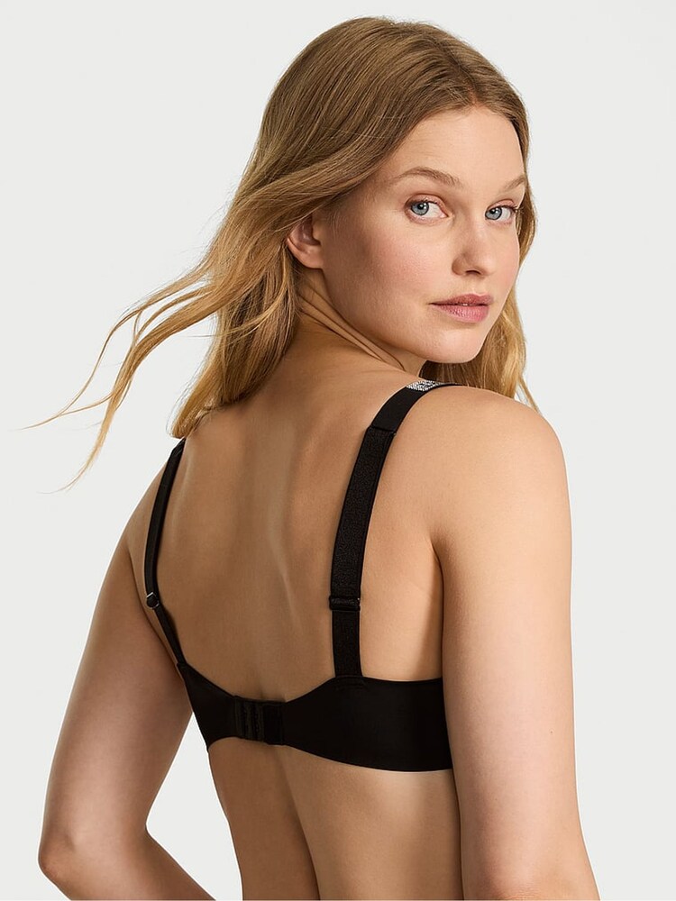 Victoria's Secret Black Push Up Shine Strap Bra - Image 2 of 4 Victoria's Secret Black Push Up Shine Strap Bra - Image 2 of 4