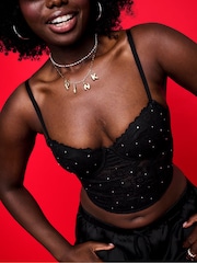 Victoria's Secret Pink Black Corset - Image 3 of 3