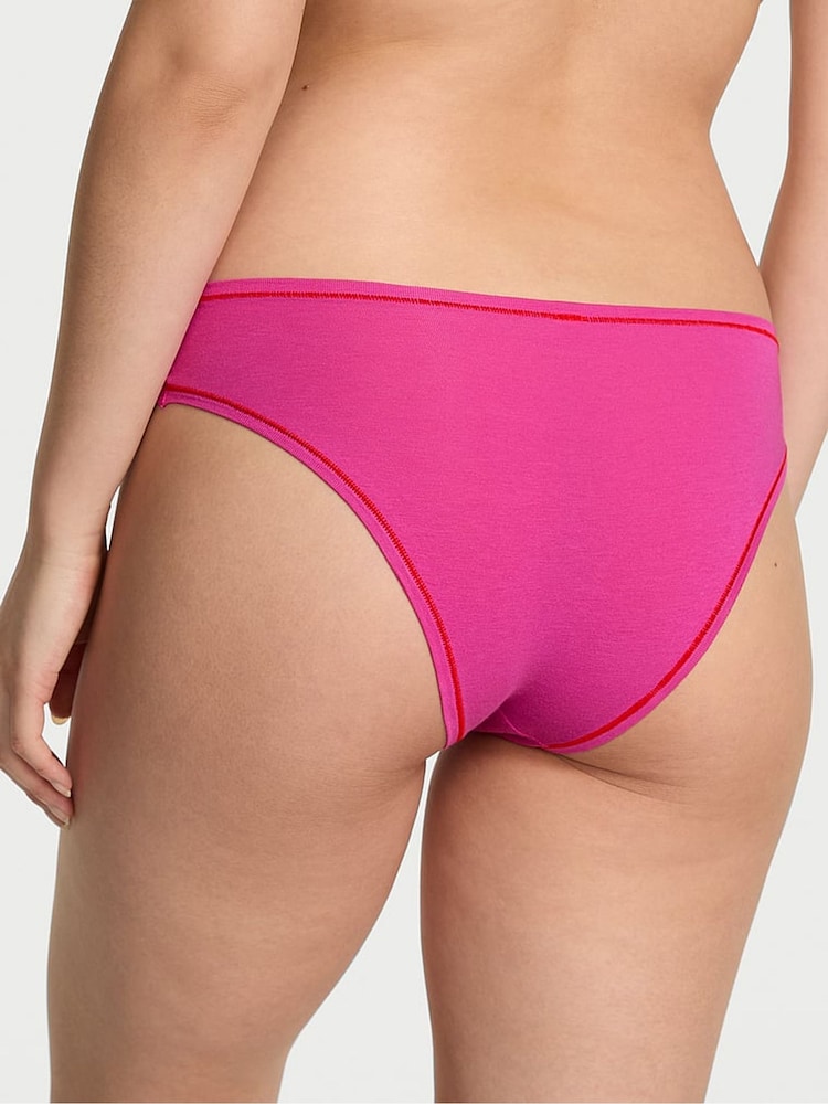 Victoria's Secret Pink Pink Fire Christmas Candy Cane Heart Cheeky Cotton Knickers - Image 2 of 2 Victoria's Secret Pink Pink Fire Christmas Candy Cane Heart Cheeky Cotton Knickers - Image 2 of 2
