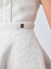 Baker by Ted Baker White Lace Bow Scuba Dress - Image 5 of 11