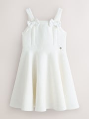 Baker by Ted Baker White Lace Bow Scuba Dress - Image 6 of 11