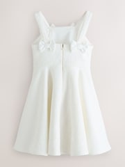 Baker by Ted Baker White Lace Bow Scuba Dress - Image 7 of 11