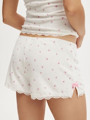 Cotton On White Waffle Lace Boyshorts Pyjamas - Image 5 of 5