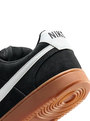 Nike Black/Brown Court Vision Low Fat Laced Trainers - Image 10 of 11