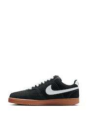 Nike Black/Brown Court Vision Low Fat Laced Trainers - Image 3 of 11