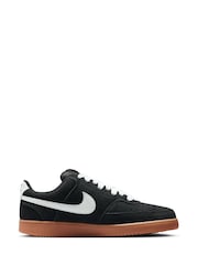 Nike Black/Brown Court Vision Low Fat Laced Trainers - Image 4 of 11