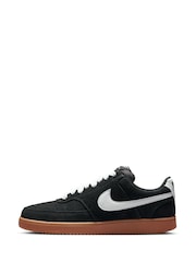 Nike Black/Brown Court Vision Low Fat Laced Trainers - Image 5 of 11
