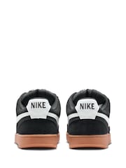 Nike Black/Brown Court Vision Low Fat Laced Trainers - Image 6 of 11