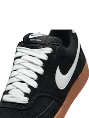 Nike Black/Brown Court Vision Low Fat Laced Trainers - Image 9 of 11