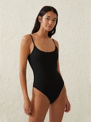 Cotton On Thin Strap Bajo Scoop Cheeky Swimsuit - Imagen 1 de 4