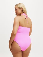 Cotton On Gathered Halter Brazilian Swimsuit - Imagen 2 de 5