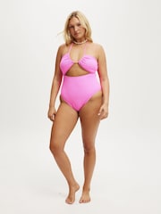 Cotton On Gathered Halter Brazilian Swimsuit - Imagen 3 de 5