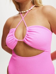 Cotton On Gathered Halter Brazilian Swimsuit - Imagen 4 de 5