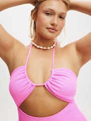 Cotton On Gathered Halter Brazilian Swimsuit - Imagen 5 de 5