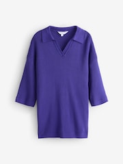 Blue V-Neck Collar Sweater - Image 1 of 1
