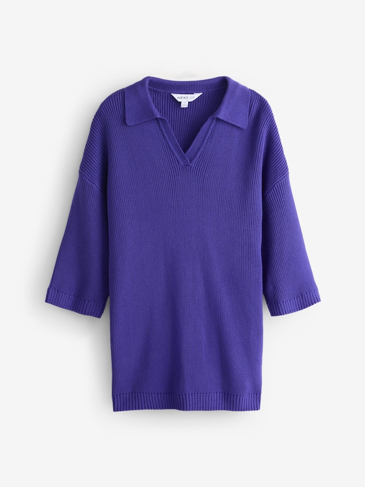 Blue V-Neck Collar Sweater - Image 1 of 1