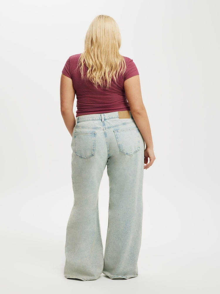 Cotton On Blue Relaxed Wide Jeans - Image 2 of 5 Cotton On Blue Relaxed Wide Jeans - Image 2 of 5