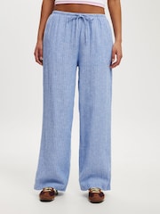 Cotton On Blue Chrome Haven Wide Leg Trousers - Image 1 of 5