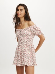 Rojo - Cotton On Sadie Button Through Playsuit - Imagen 1 de 4
