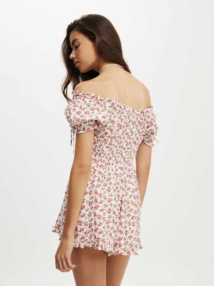 Rojo - Cotton On Sadie Button Through Playsuit - Imagen 2 de 4