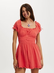 Rosa - Cotton On Sadie Button Through Playsuit - Imagen 1 de 4