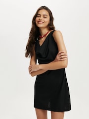 Negro - Cotton On Haven Cowl Neck Mini Dress - Imagen 3 de 4
