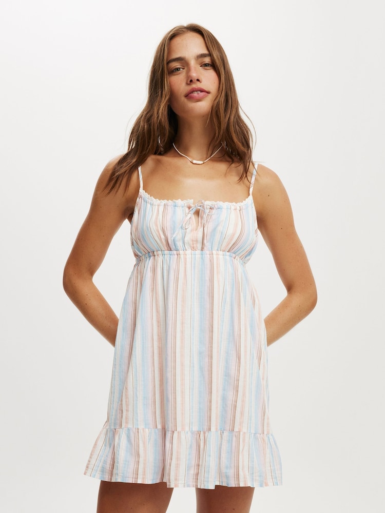 Cotton On Blue Mini Serena Summer Dress - Image 1 of 4